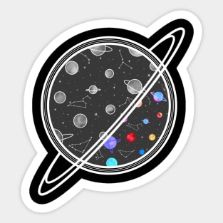 Aesthetic planets Sticker